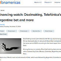 Financing watch: Dealmaking, Telefnicas Argentine bet and more